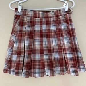 AE High waist pleated skirt plaid